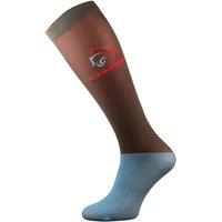 COMODO Women's 1 Pack Microfibre Knee High Horse Riding Equestrian Socks in Brown | Size: 3-5.5