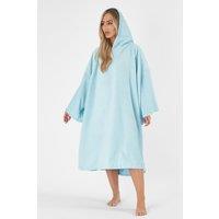 OHS Women's Poncho Oversized Hooded Towel Bath Beach Robe in Pale Blue