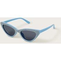 Monsoon Women's Sparkle Cateye Sunglasses with Case in Blue