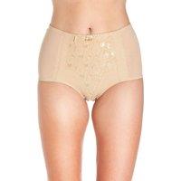 Camille Women's Two Pack Lace Control Shapewear Briefs in Beige | Size: 12