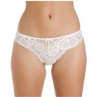 Camille Women's Two Pack Floral Lace Thong in White | Size: 8