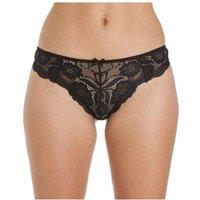 Camille Women's Two Pack Floral Lace Thong in Black | Size: 10