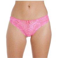 Camille Women's Two Pack Floral Lace Thong in Bright Pink | Size: 10