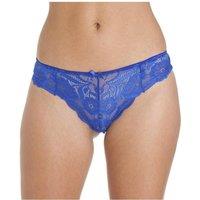 Camille Women's Two Pack Floral Lace Thong in Bright Blue | Size: 10