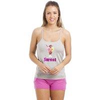 Camille Women's Two Piece Cotton Short Pyjama Set in Grey | Size: 16-18
