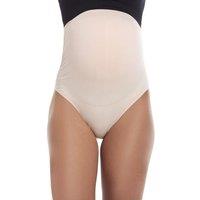 Camille Women's High Waist Seamfree Maternity Briefs in Beige | Size: Small