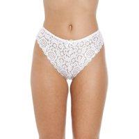 Camille Women's Three Pack Floral Lace Melody Thong in White | Size: 12