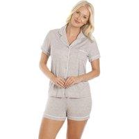 Camille Women's Stylish Spandex Short Pyjama Set in Light Grey | Size: 8-10