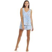 Camille Women's Spandex Short Pyjama Set in Blue | Size: 14-16