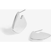 Jon Richard Women's Silver Plated Angular Polished Earrings