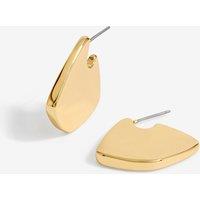 Jon Richard Women's Gold Plated Angular Polished Earrings