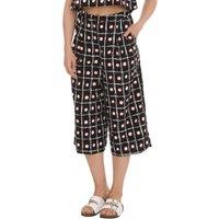 Cutie London Women's Cutie Abstract Print Culottes in Black | Size: 8