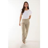 Blue Vanilla Women's Cuff Trousers in Stone | Size: XL