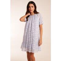 Blue Vanilla Women's Jacquard Smock Mini Dress in Light Blue | Size: Small