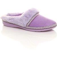 AJVANI Women's Flat Heel Slippers in Lilac | Size: 8