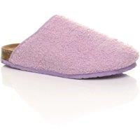 AJVANI Women's Flat Heel Footbed Mules Slippers in Lilac | Size: 6