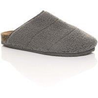 AJVANI Women's Flat Heel Footbed Mules Slippers in Grey | Size: 5