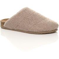 AJVANI Women's Flat Heel Footbed Mules Slippers in Taupe | Size: 3
