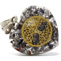 KDMD Women's Orgonite Power Pendant - Heart Tree of Life in Grey
