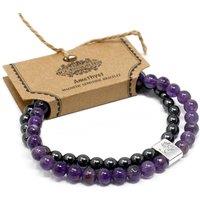 KDMD Women's Magnetic Gemstone Bracelet - Amethyst in Purple