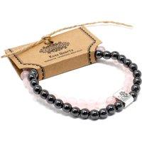 KDMD Women's Magnetic Gemstone Bracelet - Rose Quartz in Pink