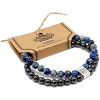 KDMD Women's Magnetic Gemstone Bracelet - Sodalite in Blue