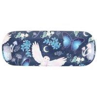 KDMD Women's Night Flight Owl Print Glasses Case in Blue