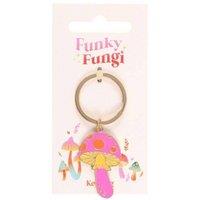 KDMD Women's Funky Fungi Mushroom Keyring in Pink