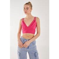 Pink Vanilla Women's Double Strap Bralette in Pink | Size: Medium