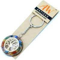 KDMD Women's Orgonite Power Keyring - Gemstones Chakra Tree of Life