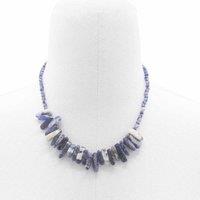 KDMD Women's Longstone Gem Necklace - Sodalite in Blue