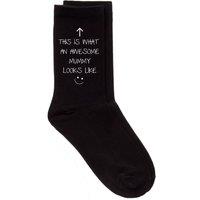 60 SECOND MAKEOVER Women's This Is What An Awesome Mummy Looks Like Black Socks