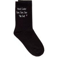 60 SECOND MAKEOVER Women's Best Sister Ever Ever Ever The End Black Socks