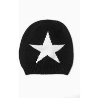 Sarta Women's Skylar Beanie Hat - Black, Star in Black