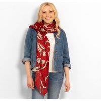 Sarta Women's Ashley Lightweight Scarf - Red, Large Floral in Red