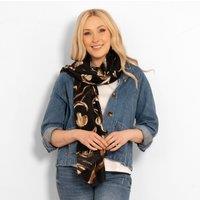 Sarta Women's Ashley Lightweight Scarf - Black, Large Floral in Black