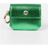 Etre Women's Asher Wireless Earbuds Case Metallic Faux Leather in Green