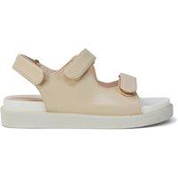 XY London Women's 'Asher' Double Strap Flat Platform Heel Dad Sandals in Natural | Size: 6