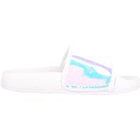 ABSOLUTE FOOTWEAR Women's Childrens Slip On Summer Pool Sliders Mule Sandals Flip Flops in White | Size: 1