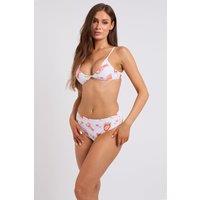 Urban Bliss Women's Fruit Lobster Print Bikini Top in White | Size: 12