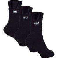 THMO Women's 3 Pairs Lined Thermal Socks in Black | Size: 4-5