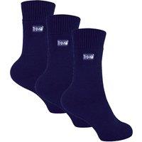 THMO Women's 3 Pairs Lined Thermal Socks in Navy | Size: 9-12