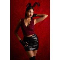 Pink Vanilla Women's PU Skirt in Black | Size: 6
