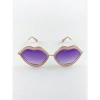 SVNX Women's Purple Ombre Lense Lips Sunglasses