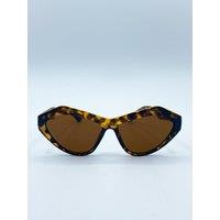 SVNX Women's Angular Sunglasses in Tortoiseshell in Brown