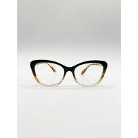 SVNX Women's Green Tortoiseshell clear Lens Glasses