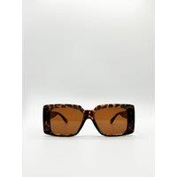 SVNX Women's Oversized Square Frame in Tortoiseshell in Brown