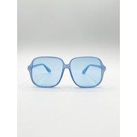 SVNX Women's Oversized Lightweight Square Frame Sunglasses in Blue