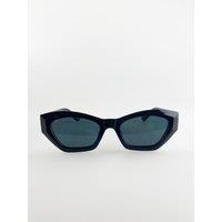 SVNX Women's Angular Cat-Eye Sunglasses in Black