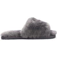 Infinity Leather Women's Sheepskin Slippers Warm Winter Fur Sliders - Nordic in Grey | Size: 7